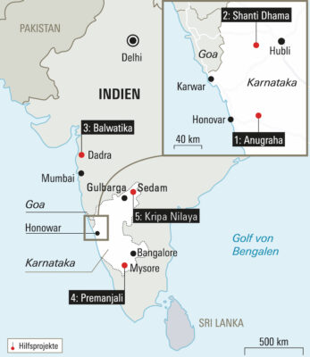 LIFT Projekte auf der Indienkarte